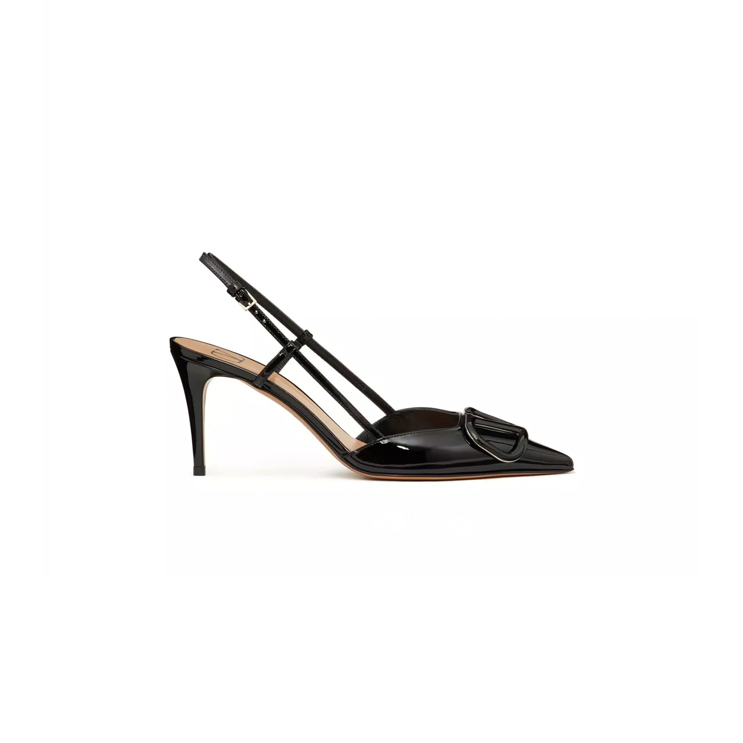 VALENTINO VLOGO SIGNATURE PATENT LEATHER SLINGBACK PUMP 80MM 3.15IN 5W2S0R01TMK_0NO
